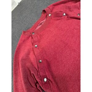 Isabel Maternity Sweatshirt Women S Red Nursing Snap Button‎ Fleece